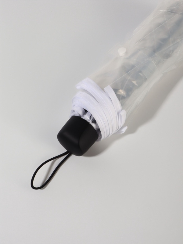 Зонт мех R48/53 8сп 3 сл ПВХ ОДНОТОН круглая ручка белый шильд QF Зонт мех R48/53 8сп 3 сл ПВХ ОДНОТОН круглая ручка белый шильд QF