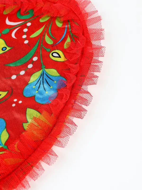 Карнавальный набор "Народная краса" юбка р-р 40-48, воротник, повязка, цвет красный