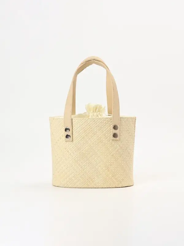 Сумка плетёная из пандана, 23&times;13&times;35 см, бежевая