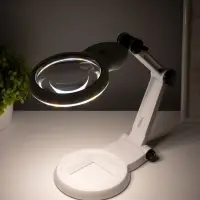 Лампа-лупа для творчества LEDx18 от 3ААА, USB белый 24.5&times;22 см