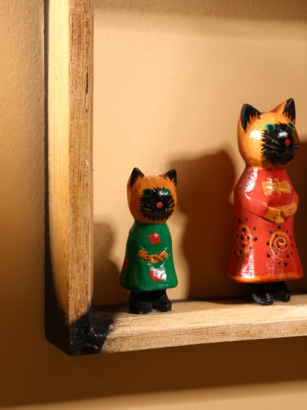 Сувенир интерьерный Сувенир интерьерный "Кошки в рамке" дерево 19х19 см