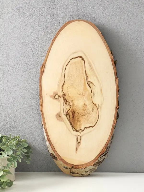 Спил осины, косой, слэб для декора, 50&times;25&plusmn;2 см