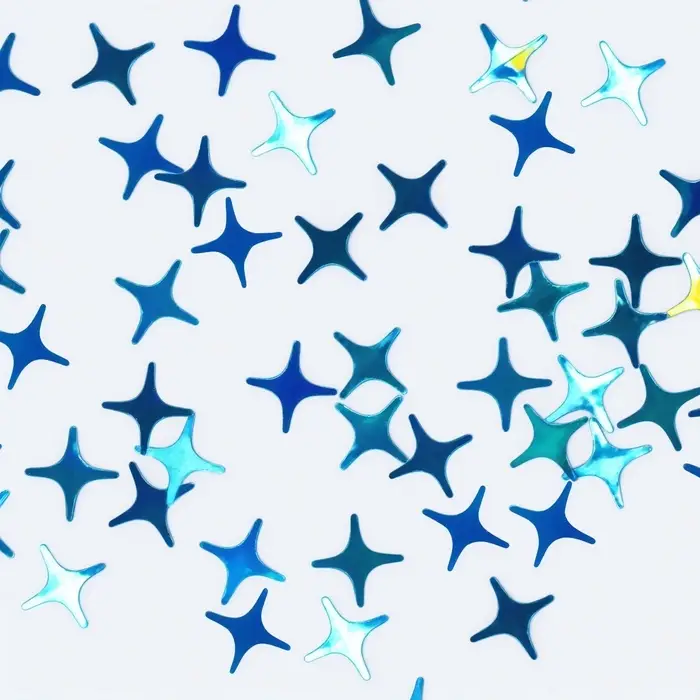 Пайетки для декора «Звёздная ночь», голографические, цвет голубой Пайетки для декора «Звёздная ночь», голографические, цвет голубой