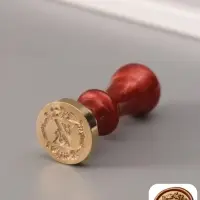 Печать для сургуча с пластиковой ручкой &laquo;Венок с буквой Z&raquo;, 2.5&times;2.5&times;6.3 см