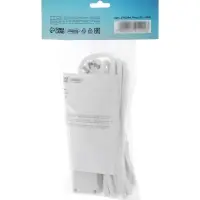 Удлинитель Luazon Lighting, 3 розетки, 5 м, 10 А, 3500 Вт, 3&times;1.5 мм2, с заземлением, с выключателем, белый