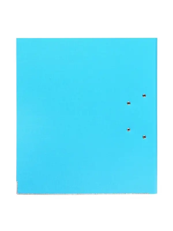 Папка-регистратор А4, 75 мм, ПВХ, тиснение &laquo;лен&raquo;, металлическая окантовка, карман на корешок, собранная, голубая, в оттенке МИКС