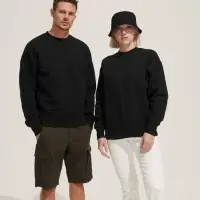 Свитшот унисекс Authentic, черный, размер 3XL
