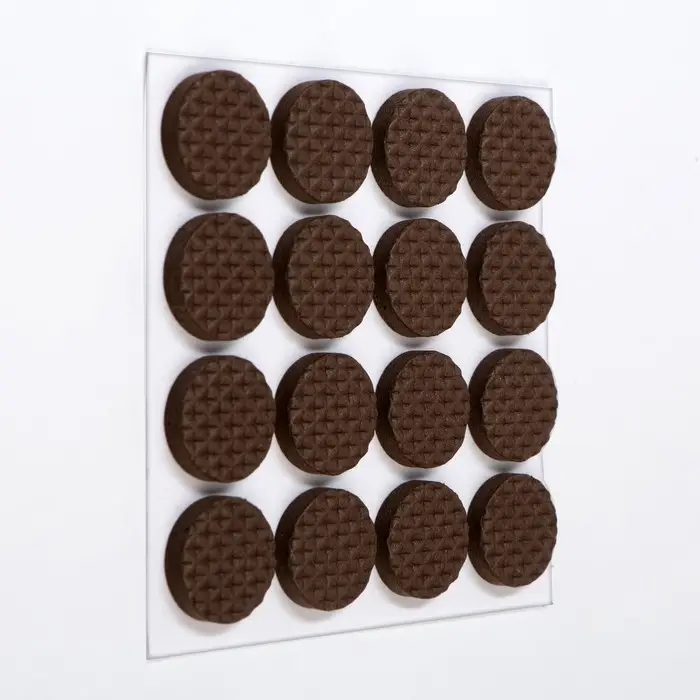 Накладка мебельная круглая ТУНДРА, d=18 мм, 32 шт., полимерная, коричневая