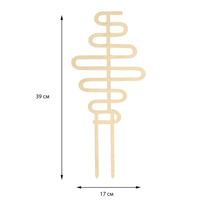 Шпалера, 39 × 17 см, дерево, «Змейка», Greengo