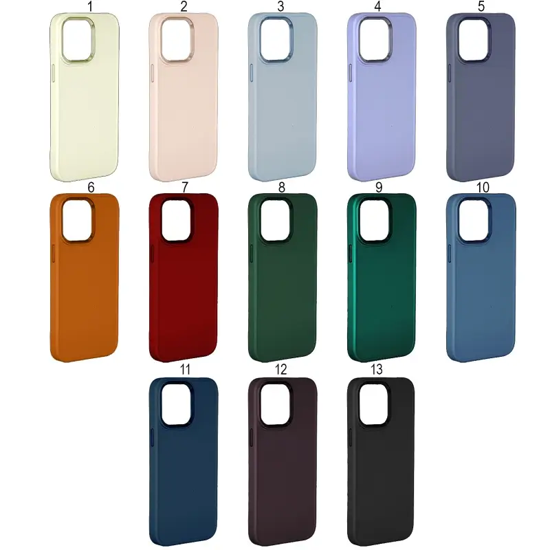 Чехол для iPhone 14 Pro Max матовый с цветной камерой (в пакетике)