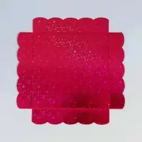 Коробка для печенья, кондитерская упаковка с PVC крышкой, &laquo;Бордовые звёдочки&raquo;, 15 х 15 х 3 см