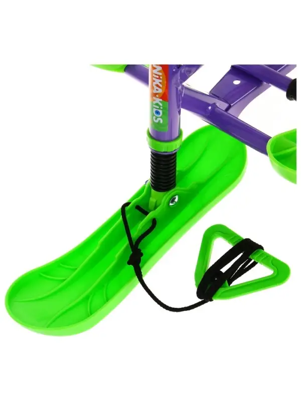 Снегокат &laquo;Twiny1+&raquo; с монстриками, со спинкой, зелёный, фиолетовый, TW1+/МН Nika Kids