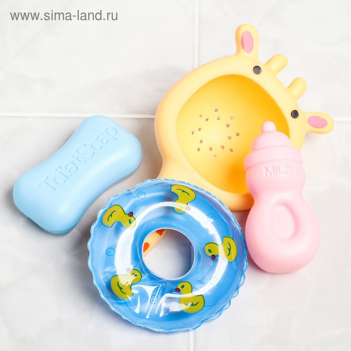 Набор резиновых игрушек для ванны «Ванночка-Зоопарк», с пищалкой, 6 шт, виды МИКС, Крошка Я Набор резиновых игрушек для ванны «Ванночка-Зоопарк», с пищалкой, 6 шт, виды МИКС, Крошка Я