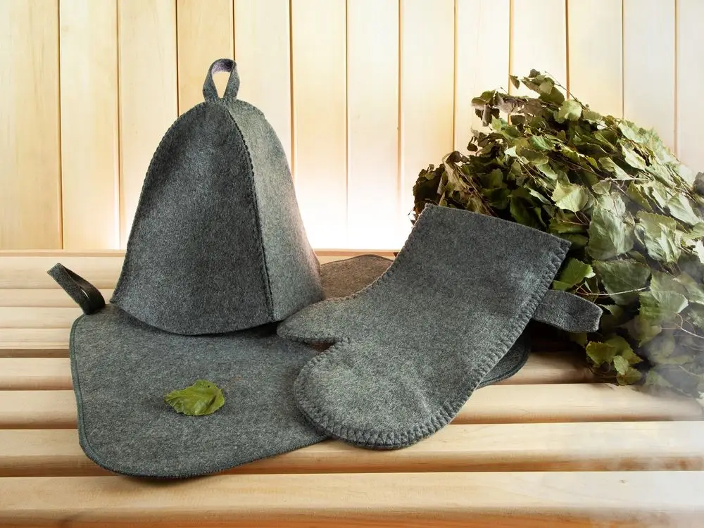 Банная рукавица Heat Off, серая Банная рукавица Heat Off, серая