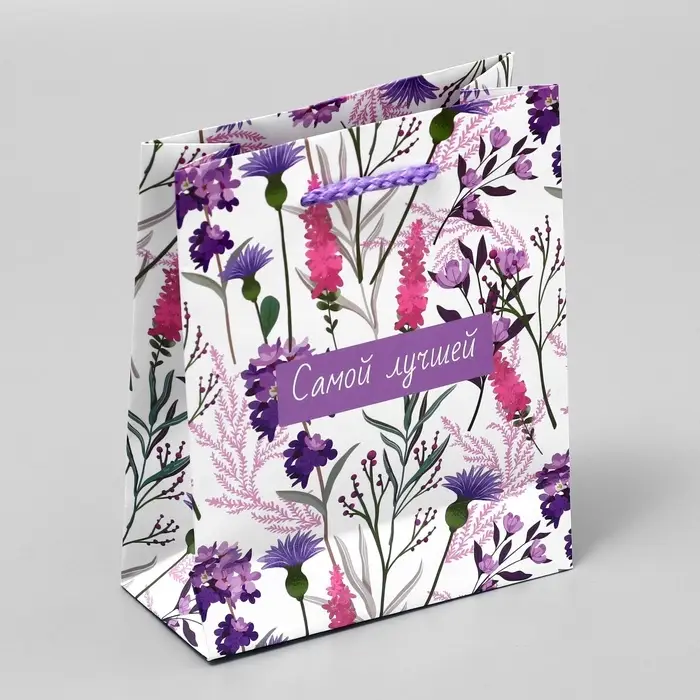 Пакет подарочный ламинированный, упаковка, «Самой лучшей», S 12 х 15 х 5.5 см