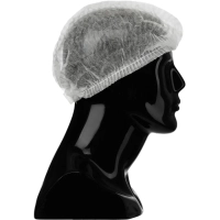 Шапочка Шарлотта белая, дв. резинка,10гр/м, арт.403-969-050,(100шт/упак)