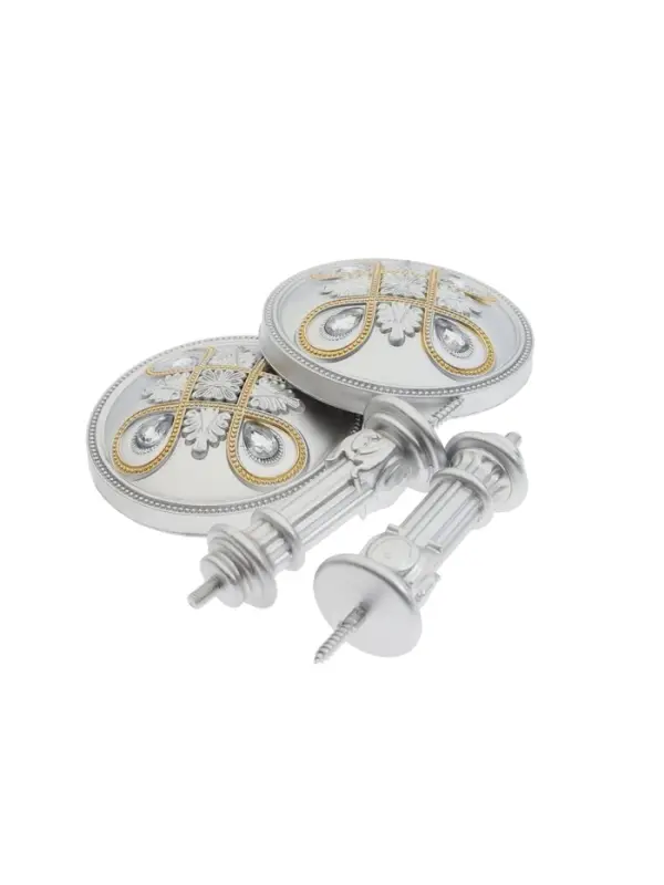 Крючок для штор CAPPIO KS033, d=98 мм, цвет серебро с золотом, 2 шт Крючок для штор CAPPIO KS033, d=98 мм, цвет серебро с золотом, 2 шт