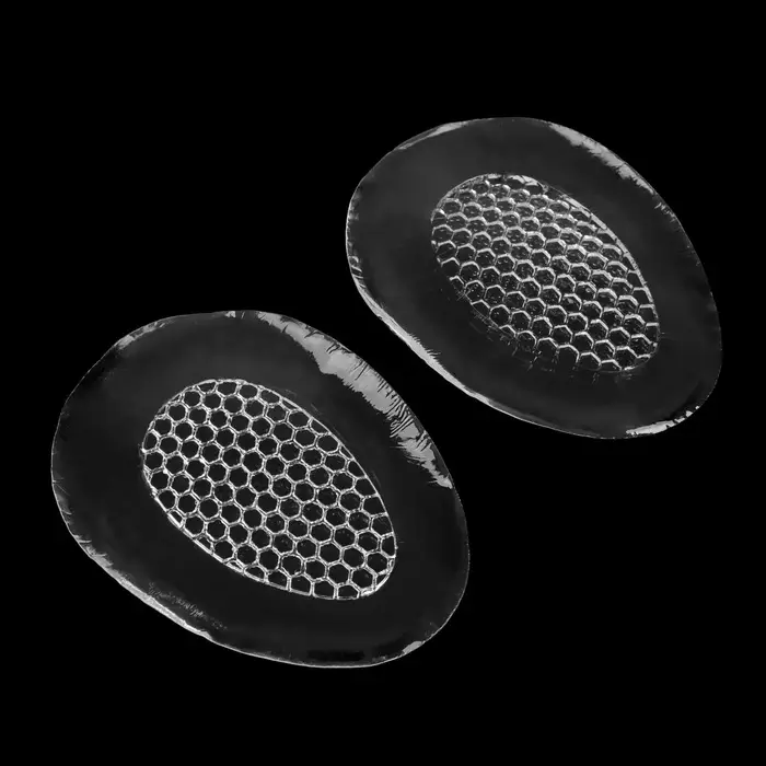 Полустельки для обуви, с протектором, силиконовые, 8.5×6.7 см, пара, прозрачные