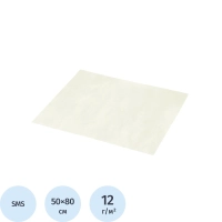 Коврик гигиен, 50x80, смс, белый, 100 шт/уп