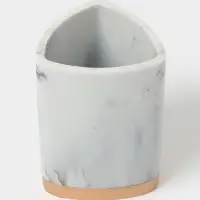 Аксессуары для ванной &laquo;Мрамор&raquo;, 3 предмета, мыльница, дозатор 230 мл, стакан, белые