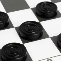 Шашки, поле винил, 30&times;30 см, d=3 см, h=0.9 см