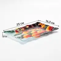 Блюдо сервировочное прямоугольное Доляна &laquo;Новогодние угощения&raquo;, 25&times;16.3&times;1.8 см, стекло, разноцветное