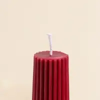 Набор свечей, 3.5х23 см, 2 шт "Башня" кармин 4х9,5х25 см