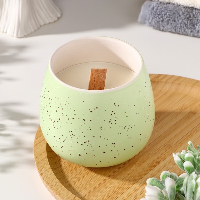 Свеча из соевого воска в кашпо «Нежность», 8×8 см, МИКС Свеча из соевого воска в кашпо «Нежность», 8×8 см, МИКС