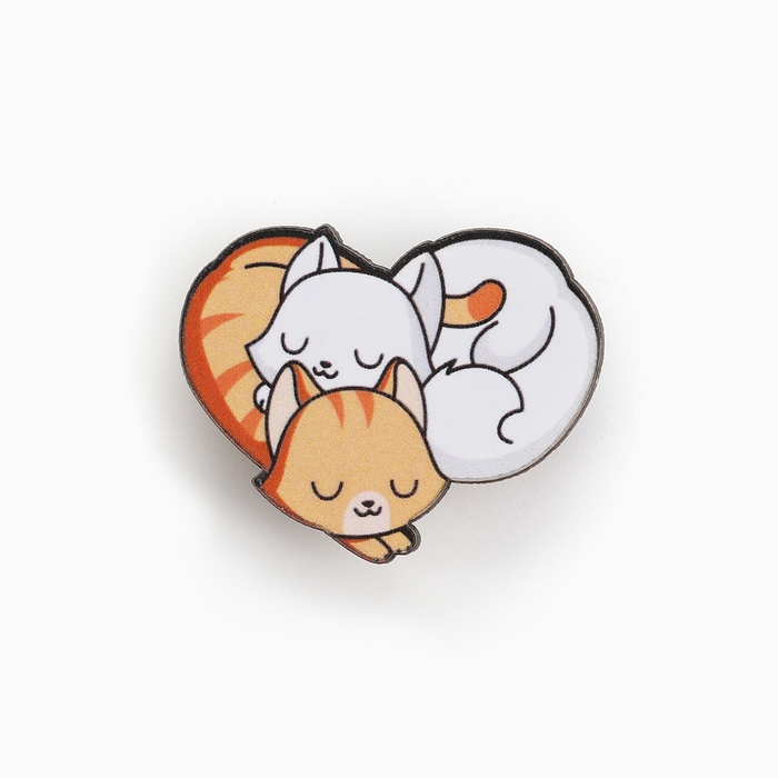 Значок на открытке «Котики», 10 х 8 см Значок на открытке «Котики», 10 х 8 см