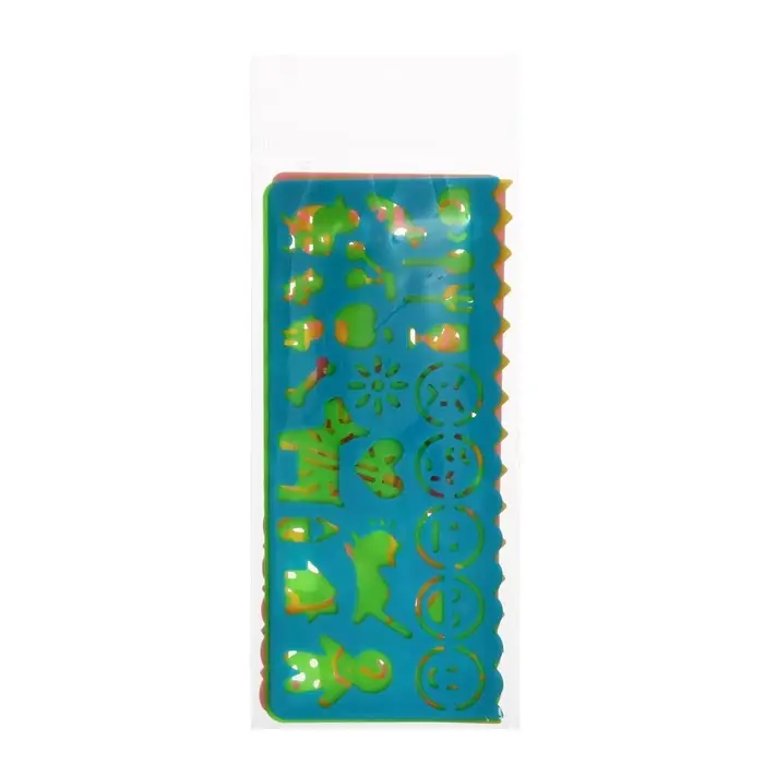 Набор пластиковых трафаретов Набор пластиковых трафаретов "Фигурки", 4 штуки, МИКС