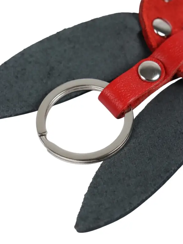 Брелок кожаный для автомобильного ключа, маска - заяц, натуральная кожа 9710409