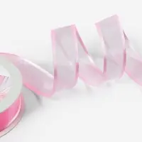 Лента декоративная, капроновая, атласная, 18 мм, 18&plusmn;1 м, розовая