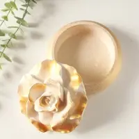 Шкатулка для украшений &laquo;Роза&raquo; 9&times;13 см, позолота