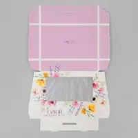 Кондитерская упаковка, коробка с ламинацией &laquo;Акварельные цветы&raquo;, 20&times;12&times;4 см