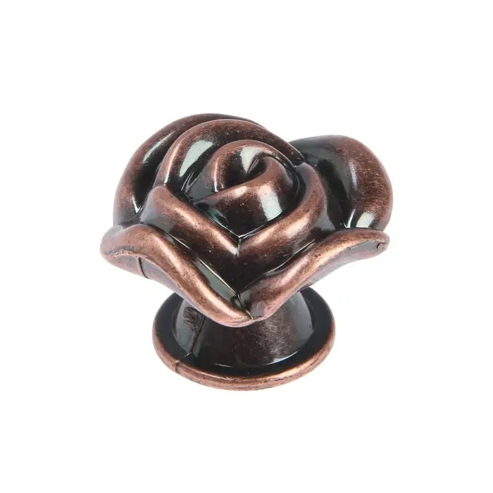 Ручка-кнопка CAPPIO Rose 01, цвет медь