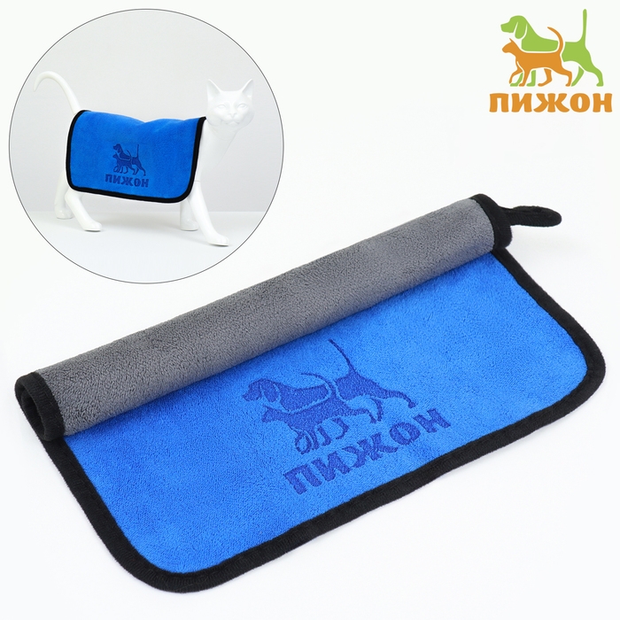 Полотенце для животных супервпитывающее, малое, 30 х 30 см, синее Полотенце для животных супервпитывающее, малое, 30 х 30 см, синее