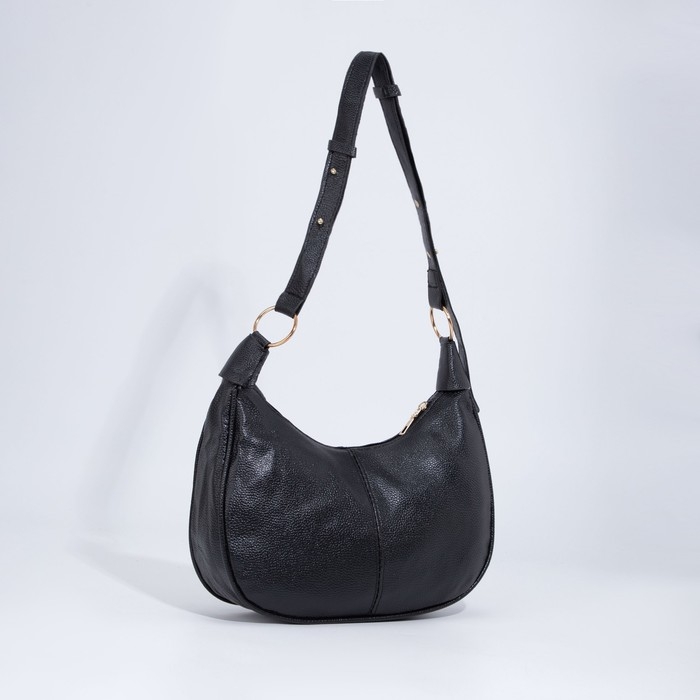 Сумка-багет на молнии, цвет черный Сумка-багет на молнии, цвет черный