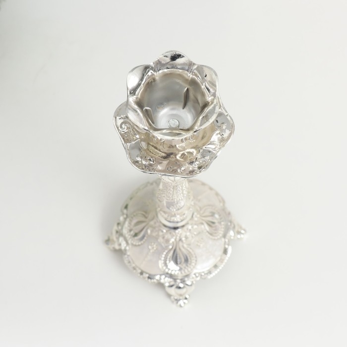 Подсвечник металл на 1 свечу 2,5 см "Деметра" 9х9х23,5 см