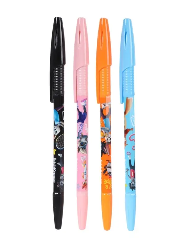 Ручка шариковая ErichKrause R=301 Classic Stick &laquo;Ну, Погоди!&raquo;, узел 0.7 мм, синяя, МИКС