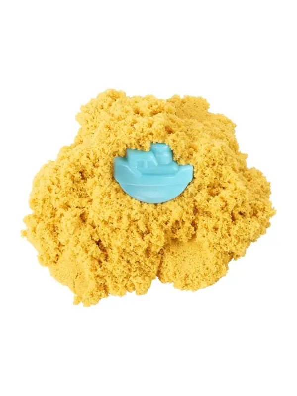 Игрушки в наборе ТМ Игрушки в наборе ТМ "Космический песок" жёлтый + формочка 150 г. Пакет.