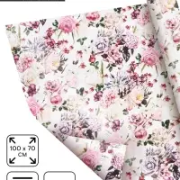 Бумага упаковочная двухсторонняя &laquo;Букет&raquo;, глянец, 100&times;70 см