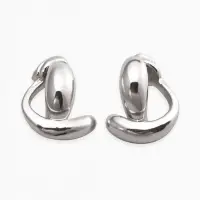 Серьги &laquo;Двойная капля&raquo;, цвет серебро