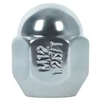 Гайка колесная M12x1,25x28, конус, ключ 21, закрытая, хром для а/м Nissan/KIA