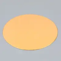 Подложка для торта, 24 см, золото - белая, 0.8 мм