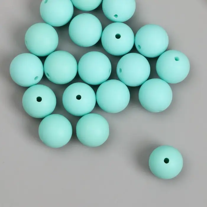 Бусины для творчества пластик Бусины для творчества пластик "Аквамарин" матовые d=1,2 см набор 20 гр
