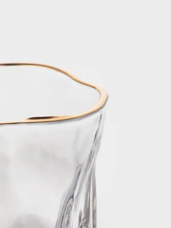 Стаканы IceBar.Gold, 250 мл, 8&times;7.7 см, набор 6 шт., с золотой отводкой, стекло, прозрачные