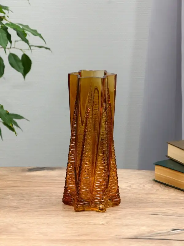 Ваза стекло настольная  Ваза стекло настольная "Флоранс" 25х11х9 см, коричневый