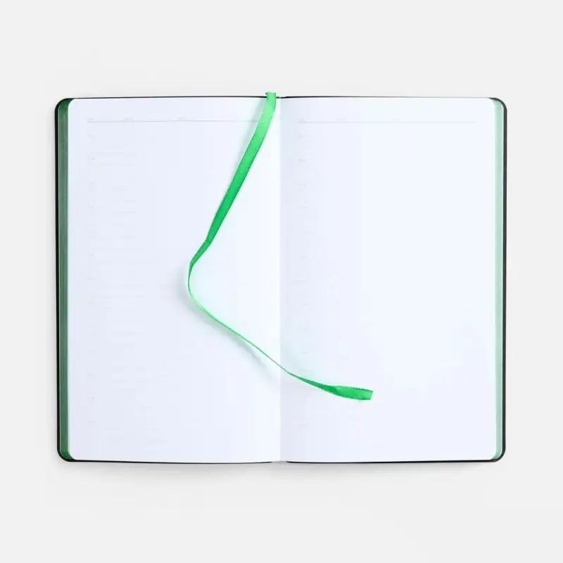 Ежедневник Nice Twice, недатированный, черный с ярко-зеленым Ежедневник Nice Twice, недатированный, черный с ярко-зеленым