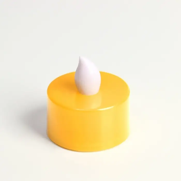 Светодиодные свечи, ночники LED RISALUX &laquo;Добра и света!&raquo; набор 2 шт., жёлтые, RGB, 3.5&times;3.5&times;4 см