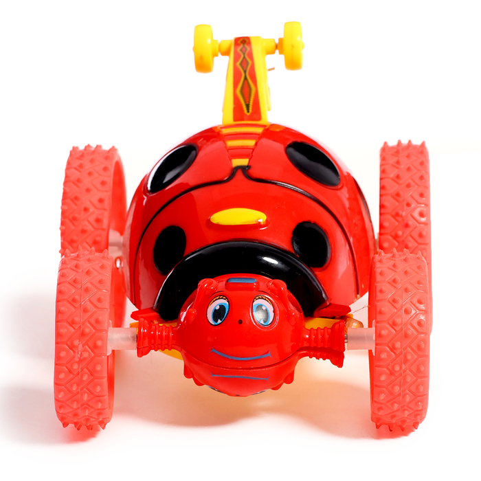Машина-перевёртыш «Божья коровка», радиоуправляемая, световые эффекты, цвет красный